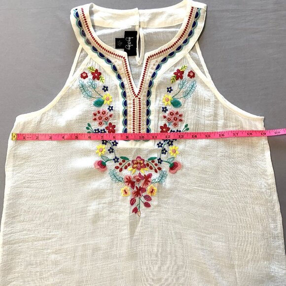 ByxBy & New York & Company Blouse Cardigan Embroidered Red Women Size XL, M - Picture 10 of 12